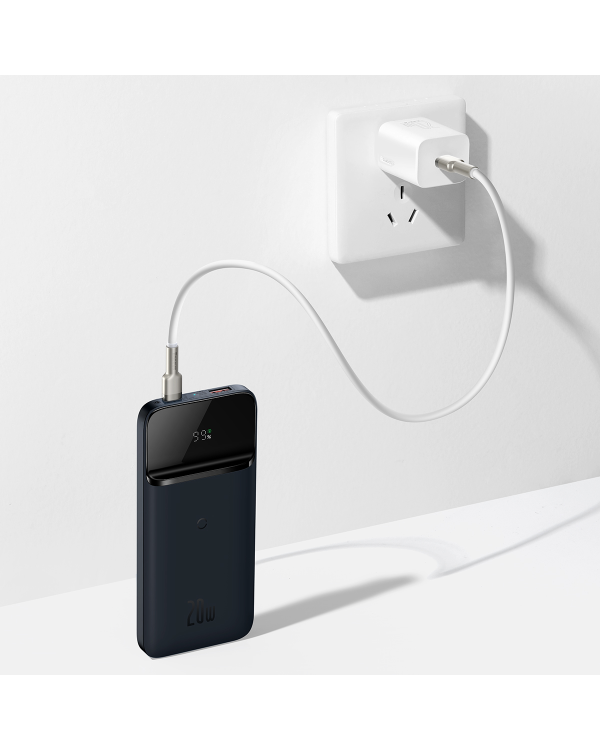 Baseus Magnetic powerbank 10000mAh 20W Overseas Edition navy blue + USB cable - USB Type C (PPCX010201)