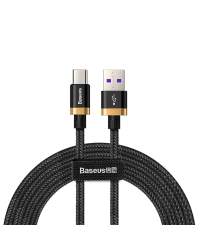 Baseus Purple Gold Red USB / USB-C Cable with Nylon Braid SuperCharge 40W Quick Charge 3.0 QC3.0 2M black (CATZH-BV1)