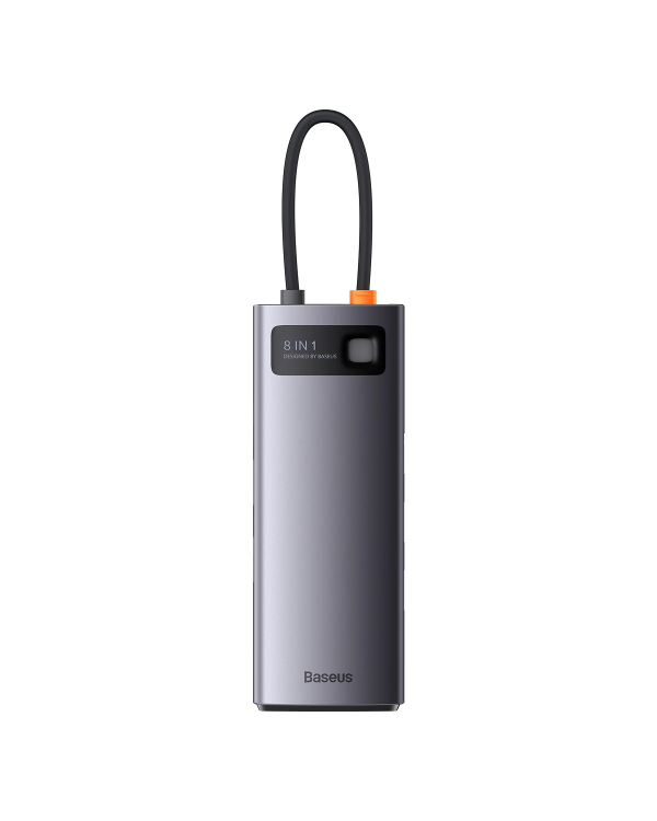8 в 1 Baseus StarJoy USB-C to USB-C PD | 3x USB-A | HDMI | RJ-45 | SD TF - серый