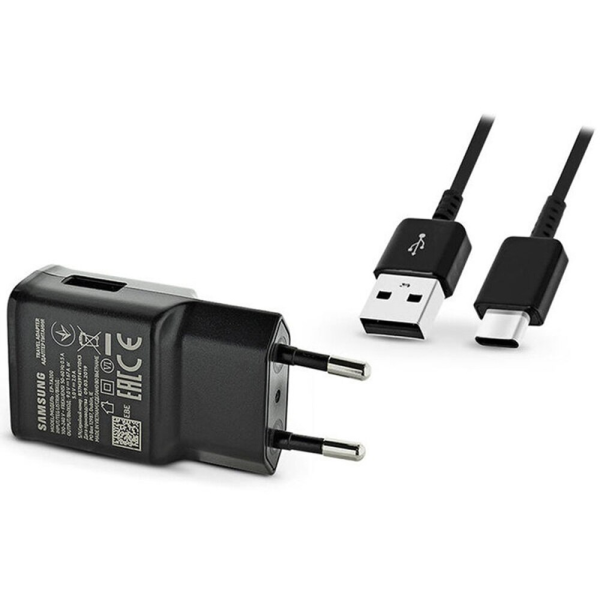 EP-TA200EBE + EP-DG970BBE Samsung 15W Travel Charger + USB-C Data Cable черный (OEM)