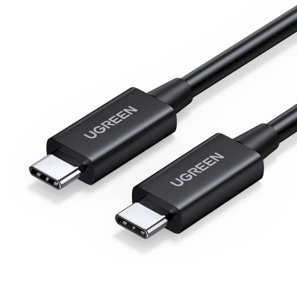 USB-C to USB-C Cable UGREEN US501, Gen3, 100W, 8K, 0.8m (Black)