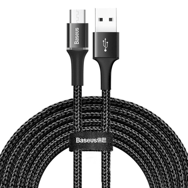 Baseus halo data cable USB For Micro 2A 3m Black