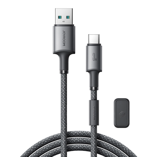 Joyroom S-A50 Unlimited Series 3A USB-A - USB-C кабель с магнитным органайзером 1,2 м - серый Joyroom S-A50 Unlimited Series 3A USB-A - USB-C кабель с магнитным органайзером 1,2 м - серый