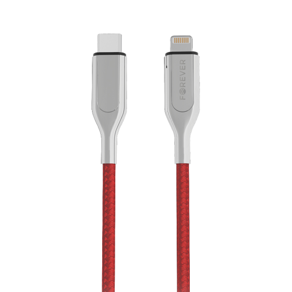 Forever Core Utra Fast MFI PD кабель USB-C - Lightning 1,5 м 2,4A красный