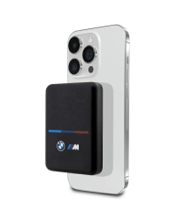 BMW Powerbank indukcyjny BMPBMS3K22PGVK 5W 3000mAh + kabel czarny|black M Collection MagSafe