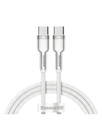 Baseus Cafule Series Metal Data USB Type C - USB Typ C Cable Power Delivery 100 W (20 V / 5 A) 1 m white (CATJK-C02)