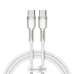 Baseus Cafule Series Metal Data USB Type C - USB Typ C Cable Power Delivery 100 W (20 V / 5 A) 1 m white (CATJK-C02)