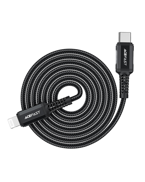 Acefast cable MFI USB Type C - Lightning 1,8m, 30W, 3A black (C4-01 C Black)