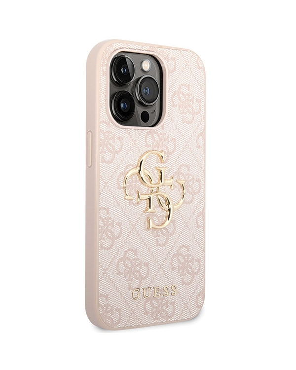 Guess GUHCP15L4GMGPI Apple iPhone 15 Pro 6.1pink hardcase 4G Big Metal Logo