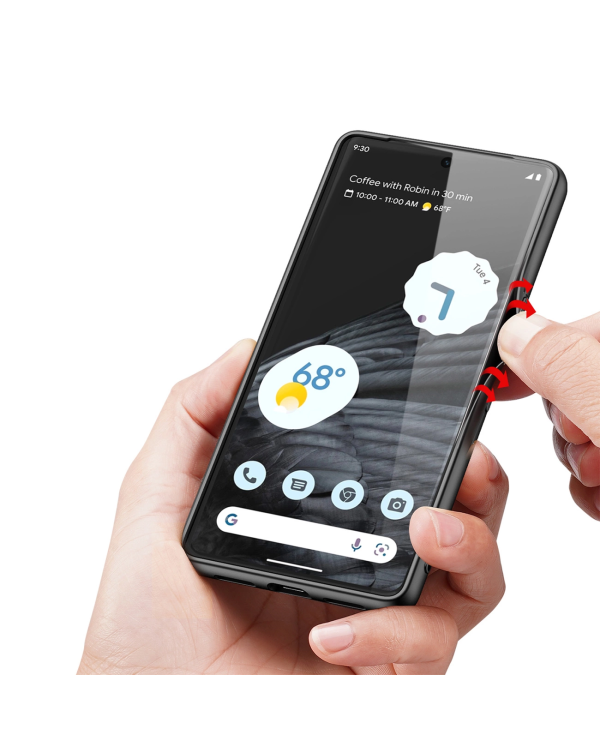 Чехол Dux Ducis Fino для Google Pixel 7 Pro с силиконовой рамкой черный