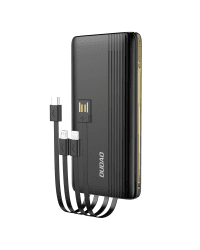 Dudao K4Pro powerbank with built-in cables 10000mAh LED display black