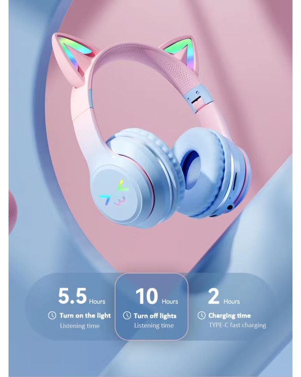 Беспроводные наушники Goodbuy Strange Eyes для детей | bluetooth 5.1 синий