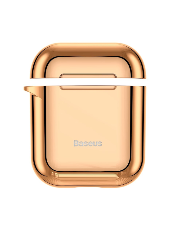 Baseus Shining Hook Силиконовый чехол для наушников Apple Airpods 1 / 2 золотой