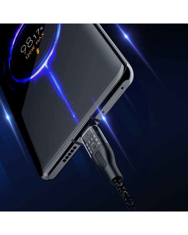 Fast charging cable 120W 1m 3in1 USB - USB-C | microUSB | Lightning Dudao L22X - silver