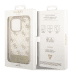 Guess PC|TPU Peony Glitter Script Logo Case for iPhone 14 Pro Max Gold