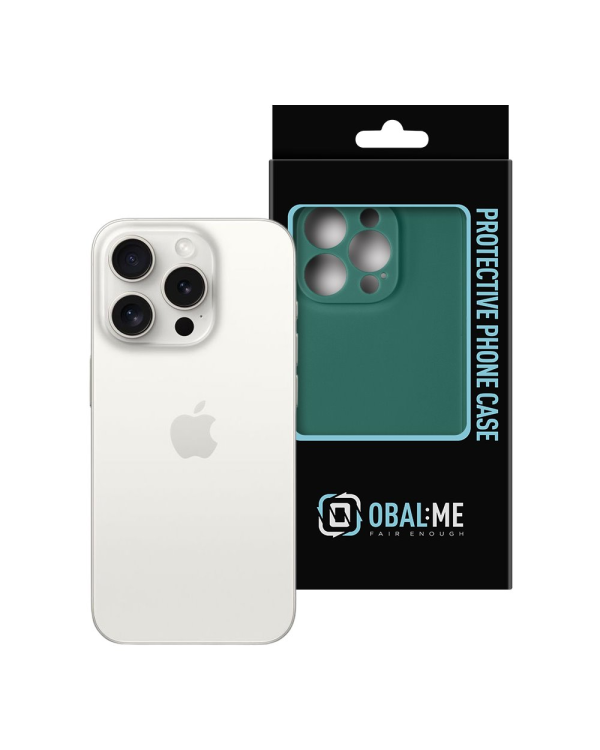 OBAL:ME Матовый TPU чехол для Apple iPhone 15 Pro темно-зеленый
