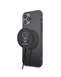 Karl Lagerfeld wireless induction charger (MagSafe compatible) 15W + USB Type C cable black (KF000566-0)
