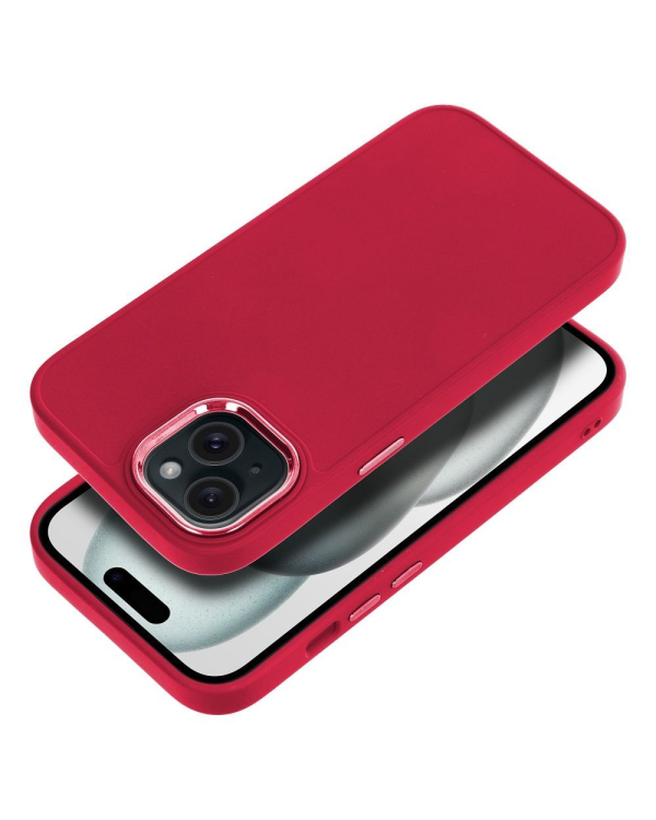 Силиконовый задний чехол Fusion Frame для Apple iPhone 15 Plus пурпурный
