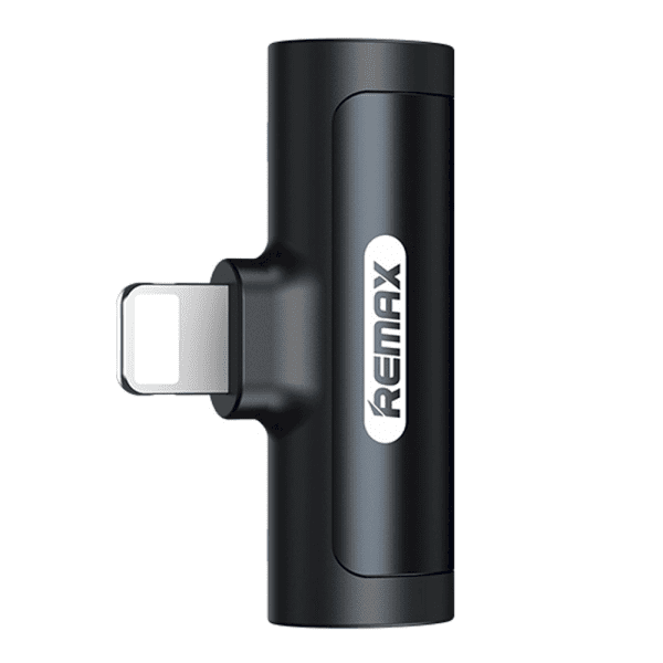 Remax SMOTH Series Audio Adapter Converter from Lightning to 2x Lightning black (LT RL-LA04i)