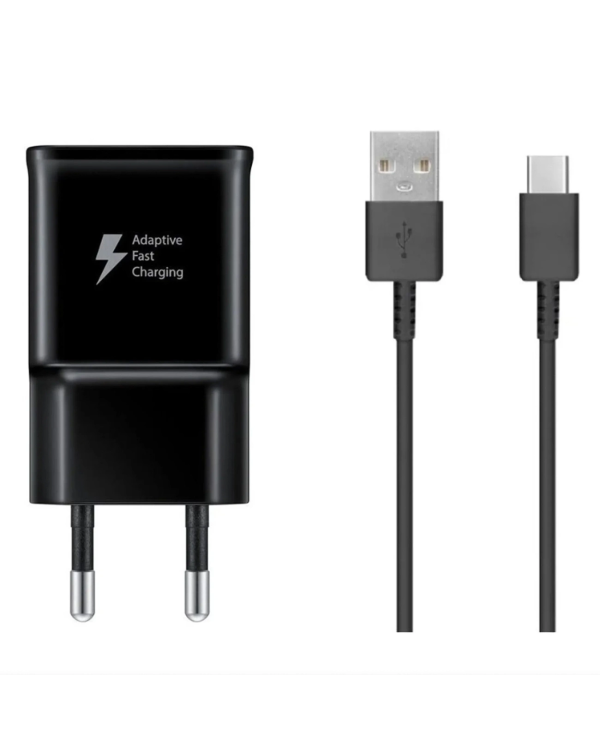 EP-TA200EBE + EP-DR140ABE Samsung 15W Travel Charger + USB-C Data Cable черный (OEM)