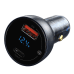 Baseus TZCCKX-0G Автомобильная зарядка USB-C | USB | 3A | 65W | Quick Charge 3.0 + Кабель Черная