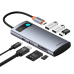 Baseus Metal Gleam 7in1 HDMI 4K 60Hz USB-C Hub | 3x USB 3.0 | USB-C PD | SD | microSD - Gray