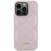 Guess GUHCP15XPSQSQSP iPhone 15 Pro Max 6.7" różowy|pink жесткий чехол стеганый металлический логотип