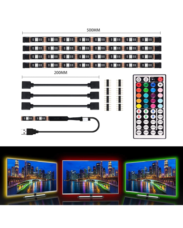 Светодиодная лента Goodbuy для телевизоров / мониторов RGB / 12V / 4 x 50cm