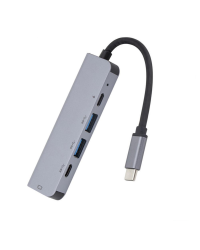 Fusion 5 in 1 Адаптер USB-C на HDMI / 2 x USB 3.0 / 2 x USB-C Серебряный