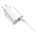 Baseus TZCAFS-A02 Универсальное Зарядное Устройство USB / Type-C / PD / 20V / 5A + Type-C Провод 1М Белое