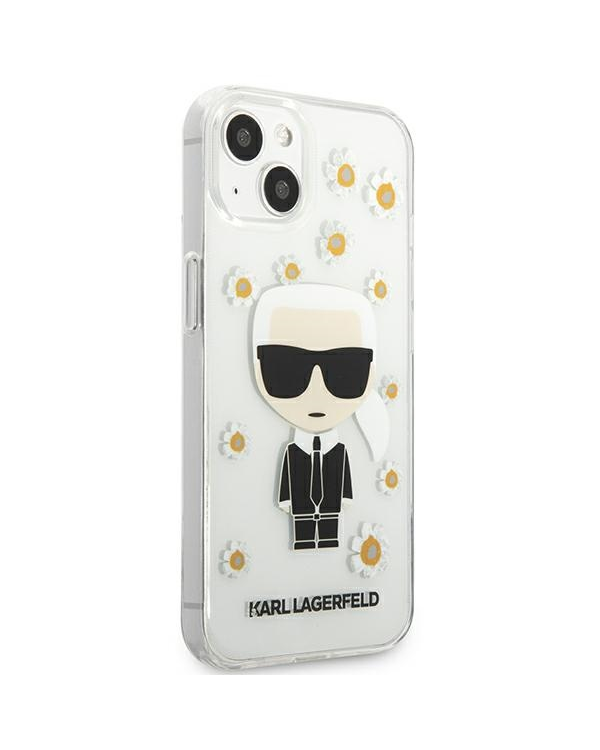 Karl Lagerfeld Ikonik Flower Case for iPhone 13 mini Transparent