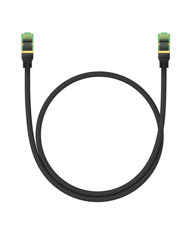 Braided network cable cat.8 Baseus Ethernet RJ45, 40Gbps, 0,5m (black)