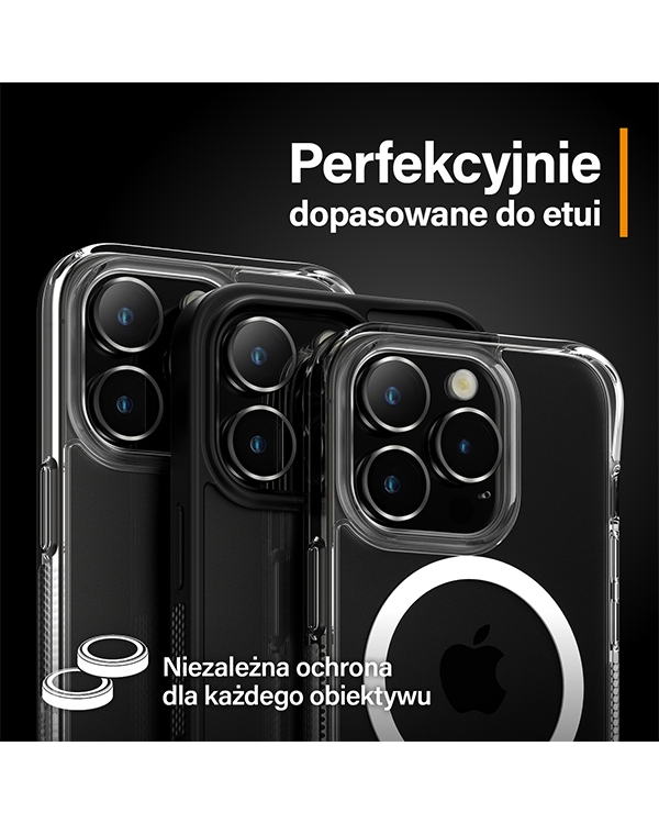Дополнительное изображение книги «PanzerGlass Hoops Camera iPhone 15 Pro 6.1" | 15 Pro Max 6.7" czarny|black 1139 camera lens protector hoop optic rings»