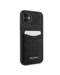 Karl Lagerfeld Saffiano Monogram Card Slot Case for iPhone 11 Black