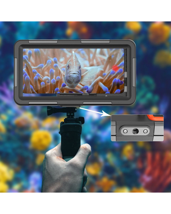 Дополнительное изображение книги «Tech-Protect Waterproof Case водонепроницаемый IPX8 для смартфонов 4,7-6,7" - черный и оранжевый»