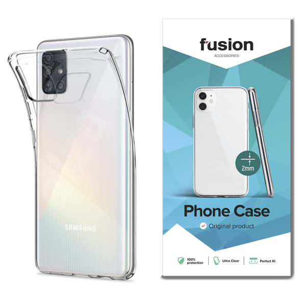 Fusion Ultra Clear Series 2 mm Силиконовый чехол для Samsung A515 Galaxy A51 Прозрачный (EU Blister)
