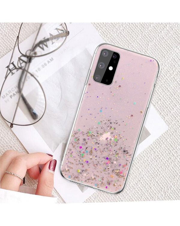 Fusion Glue Glitter Back Case Силиконовый чехол для Apple iPhone 13 Pro Max Розовый