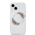 Guess PC|TPU Flowers Ring Glossy Logo MagSafe Чехол для iPhone 13 прозрачный