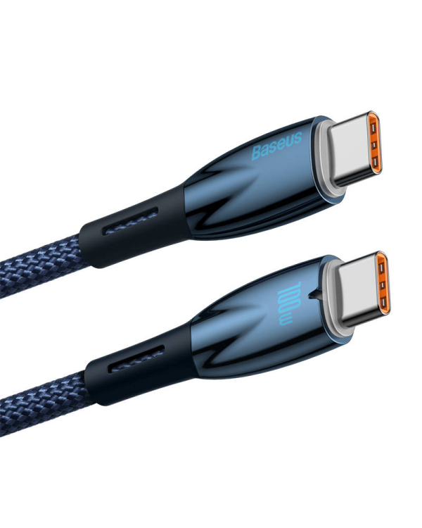 USB-C cable for USB-C Baseus Glimmer Series, 100W, 2m (Blue)