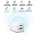 Дополнительное изображение книги «USAMS Ład. siec. 1xUSB+1xUSB-C PD30W 3A (only head) PD3.0 Fast Charging czarny|black X-ron Series CC189TC01 (US-CC189)»