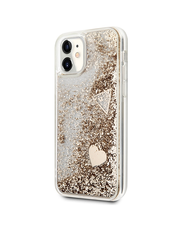 Guess GUOHCN61GLHFLGO iPhone 11 6,1" | Xr gold|złoty hardcase Glitter Charms