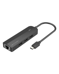USB-C - 3x USB 2.0, RJ45, Micro-B Концентратор Vention TGOBB 0,15 м, черный