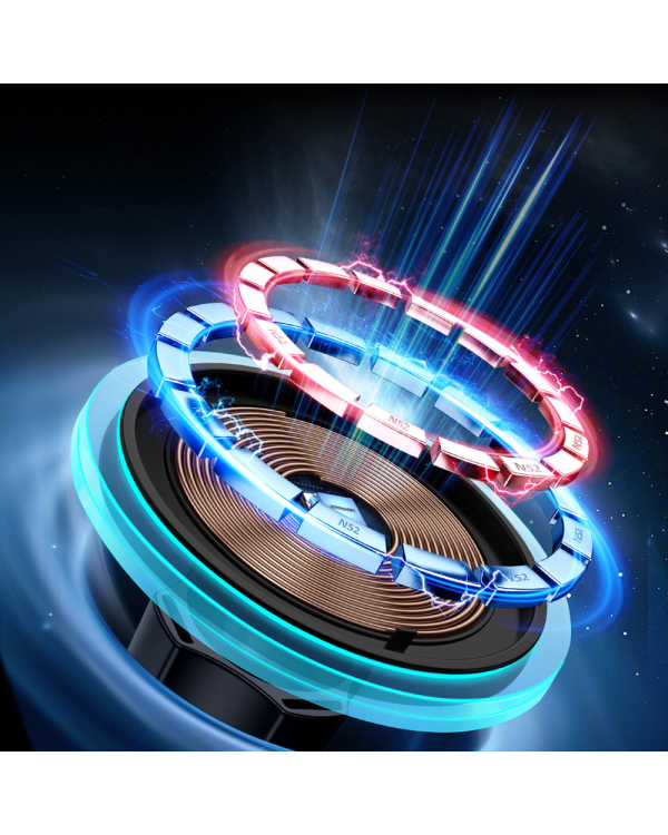 Автомобильный держатель Joyroom JR-ZS291 с беспроводной зарядкой / 15 Вт / MagSafe серебристого цвета