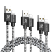 Обложка книги «Dux Ducis K-ONE Series set 5x USB - Lightning nylon cable (2x 1 m, 2x 2 m, 1x 3 m) 2 A black»