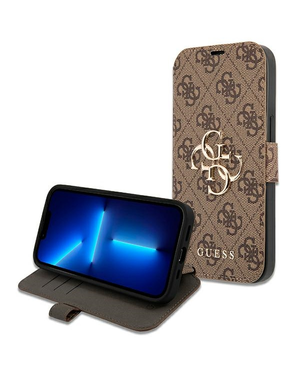 Guess GUBKP13X4GMGBR iPhone 13 Pro Max 6,7" |коричневый магнитный чехол 4G Big Metal Logo