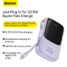 Baseus Qpow power bank 10000mAh built-in USB Type-C cable 22.5W Quick Charge SCP AFC FCP purple (PPQD020105)