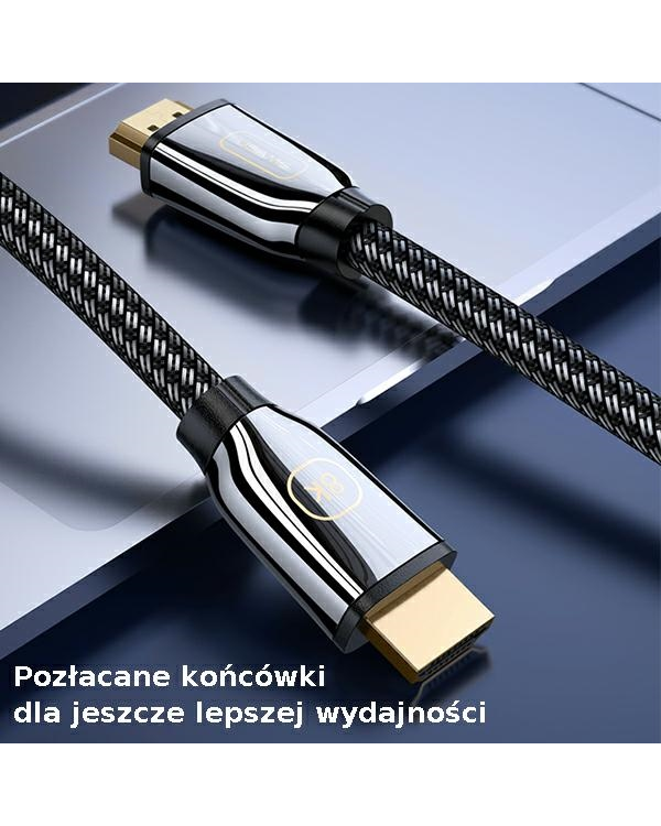 Дополнительное изображение книги «USAMS Kabel HDMI - HDMI 2.1 U67 5m 8K czarny|black Ultra HD SJ499HD01 (US-SJ498)»