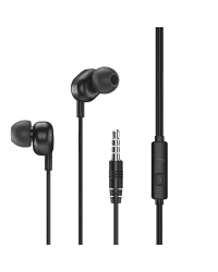 Remax in-ear earphone mini jack 3,5 mm headset with remote control black (RW-105 black)