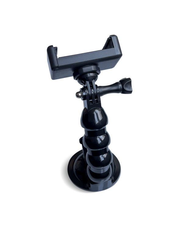 GoPro mount with suction cup for GoPro, DJI, Insta360, SJCam, Eken sports cameras + smartphone adapter (GoPro car suction cup)