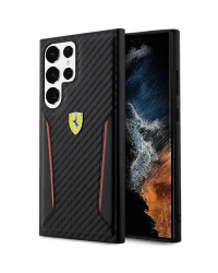 Ferrari PU Carbon Hard Case for Samsung Galaxy S23 Ultra Black